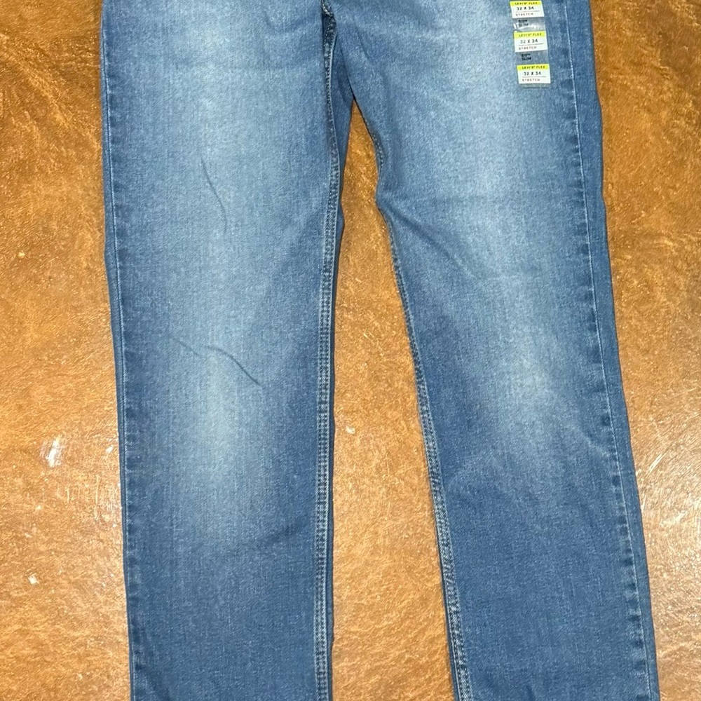 Levi's Blue Denim Jeans with Tan Label